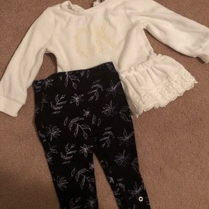 CK 18 m 2 piece toddler outfit black and white